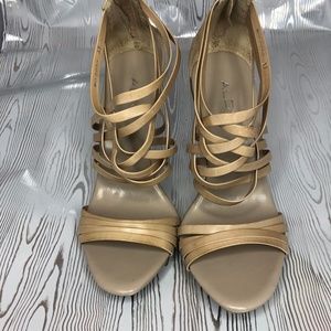 Aldo Nude sandals with Criss Cross Detailing